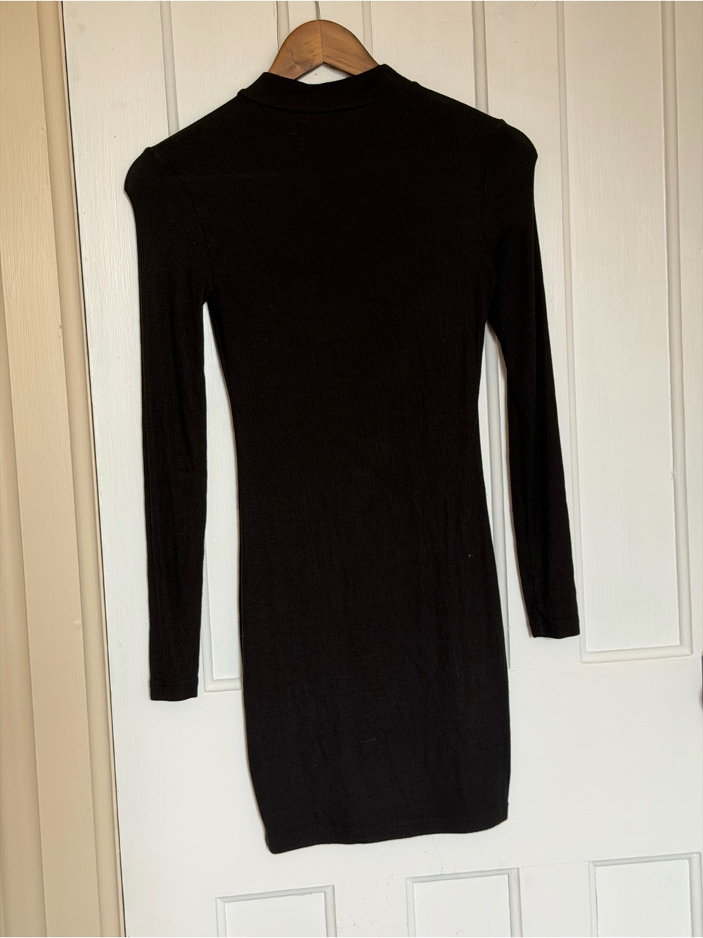 American Apparel Black Long-Sleeve Bodycon Dress